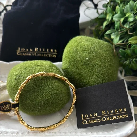 Joan Rivers Gold Vermeil Bamboo Bangle - New! - Picture 1 of 6
